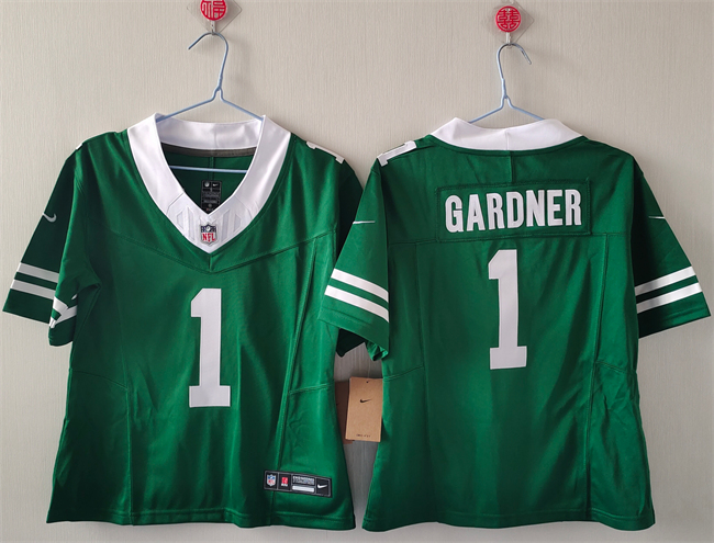 Women's New York Jets #1 Ahmad Gardner Green F.U.S.E. Vapor Stitched Jersey(Run Small)